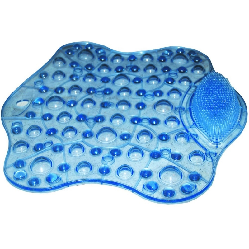 Alfombrilla Bañera Antideslizante de Ducha - Transparente azul