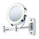 Espejo con luz led y aumento para maquillaje | Espejo cosmético de pared y de tocador (removible) 2 en 1 | Cromado - Foto 1