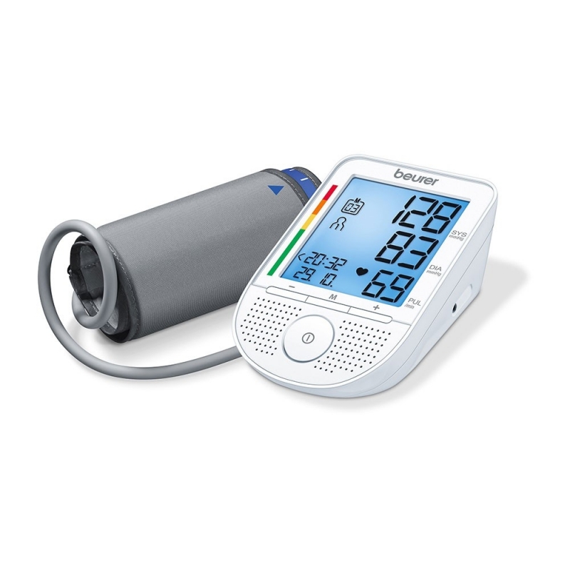 Tensiómetro de brazo, Digital, Con voz, medidor de presión arterial