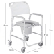 Silla para baño| Con inodoro | Con ruedas | Aluminio | Móvil - Foto 2