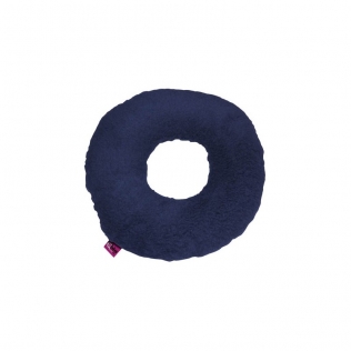 Cojín antiescaras Sanitized con agujero y forma redonda, color azul marino 44x11cm