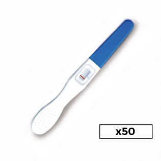 50 Test de embarazo | Alta fiabilidad | Un solo paso | Resultado en 5 minutos | Midstream