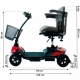 Scooter movilidad reducida | Auton. 10 km | 4 ruedas | Compacto y desmontable | 12Ah | 250W | Virgo | Mobiclinic - Foto 4