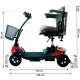 Scooter movilidad reducida | Auton. 15 km | 4 ruedas | Compacto y desmontable | 12Ah | 250W | Virgo | Mobiclinic - Foto 4