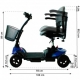 Scooter movilidad reducida | Auton. 15 km | 4 ruedas | Compacto y desmontable | 12Ah | 250W | Virgo | Mobiclinic - Foto 7