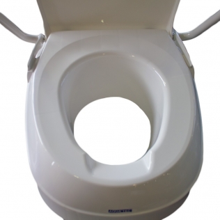 Elevador de WC para adultos con reposabrazos plegables y