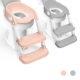 Asiento de inodoro infantil | Cómodo | Seguro | Con escaleras | Antideslizante | Regulable | Plegable|Rosa y blanco|Mobiclinic - Foto 2