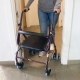 Andador para adultos | Plegable | Aluminio | Asiento y respaldo | Burdeos | Paterna | Clinicalfy - Foto 11