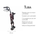 Andador ortopédico | Plegable | Frenos de maneta | 4 ruedas | Asiento y respaldo | Burdeos | TURIA | Clinicalfy - Foto 6
