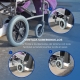 Silla de ruedas plegable | Aluminio | Ruedas pequeñas | Reposapiés extraíbles y respaldo abatible | Museo | Deluxe | Mobiclinic - Foto 8