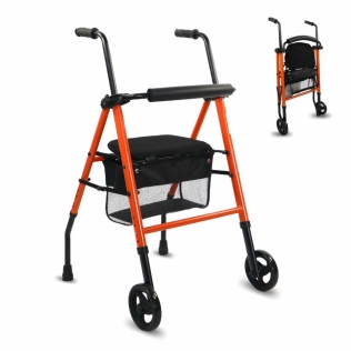  Caminantes para personas mayores, Ancianos Caminador plegable,  Asistir ajustable para caminar ruedas equipadas, con asientos, para  ancianos, Andador : Salud y Hogar