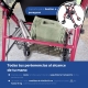 Andador 4 ruedas | Plegable | Aluminio | Frenos en manetas | Asiento y respaldo | Burdeos | Colón | Mobiclinic - Foto 4