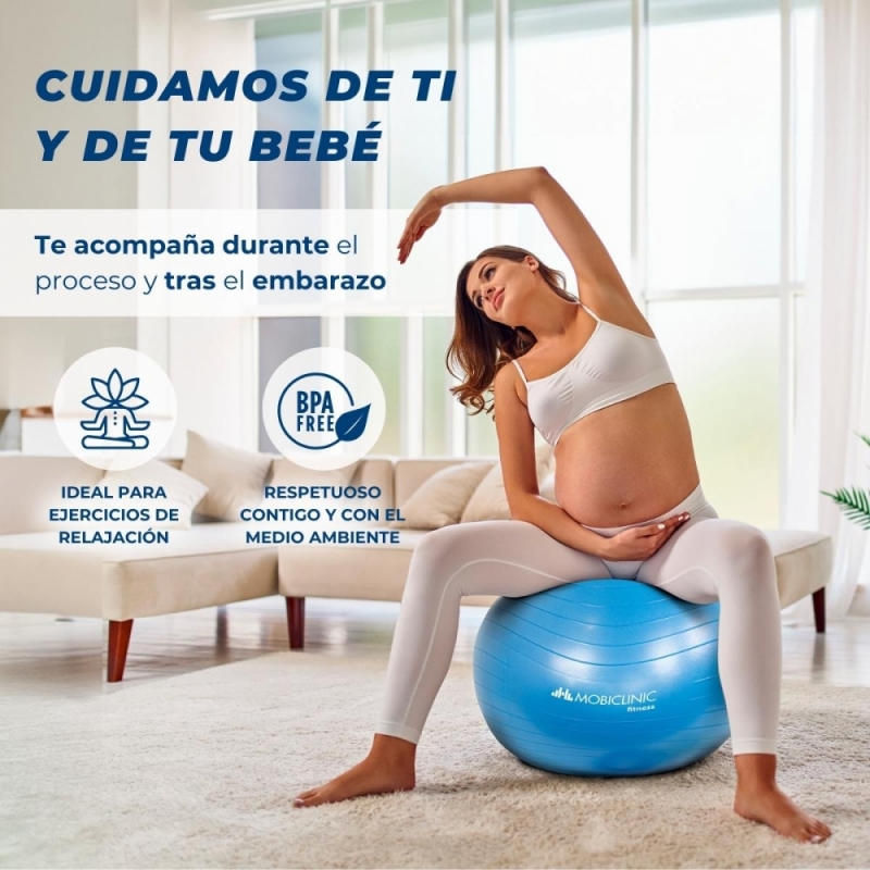 La pelota apropiada y segura para los ejercicios de la embarazada