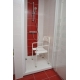 Silla de ducha | Plegable | Ajuste de altura | Hasta 110 kg | Blanca | Tobago - Foto 1