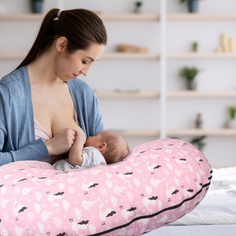 Almohada para embarazo, Cojín de lactancia, Forma de U, Hipoalergénico, 75x45x18 cm, Fabricado en España