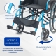 Pack Bolonia Plus | Silla de ruedas plegable | Azul | Aluminio | Cojín antiescaras | Viscoelástico | Mobiclinic - Foto 9