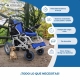 Silla de ruedas eléctrica | Plegable |Auton. 20 km | Aluminio | 20Ah | Azul y negra | Lyra | Mobiclinic - Foto 8
