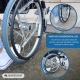 Silla de ruedas | Aluminio | Plegable | Con frenos | Reposabrazos y reposapiés | Respaldo partido | Palacio | Mobiclinic - Foto 6