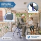 Andador para ancianos | Plegable | Asiento | 2 ruedas | Azul | Emérita | Mobiclinic - Foto 4