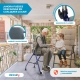 Andador para ancianos | Plegable | Asiento | 2 ruedas | Azul | Mérida | Clinicalfy - Foto 4