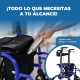 Andador plegable | Aluminio | Freno en manetas | Asiento y respaldo | 4 ruedas | Picasso | VIP | Mobiclinic - Foto 5