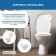 Elevador WC | Con tapa | 14 cm | Blanco | Ajustable | Titán | Hasta 160 Kg| Mobiclinic - Foto 8