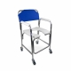 Silla para WC | Ruedas | Reposabrazos | Aluminio | Azul | Manzanares | Mobiclinic - Foto 1