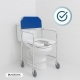 Silla para WC | Ruedas | Reposabrazos | Aluminio | Azul | Manzanares | Mobiclinic - Foto 3