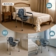 Silla WC | Con tapa | Altura regulable | Reposabrazos | Acero cromado | Puente | Mobiclinic - Foto 3