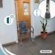 Silla WC | Con tapa | Altura regulable | Reposabrazos | Acero cromado | Puente | Mobiclinic - Foto 6