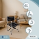 Silla WC | Plegable | Con tapa | Acero cromado | Reposabrazos | Ebro | Mobiclinic - Foto 4